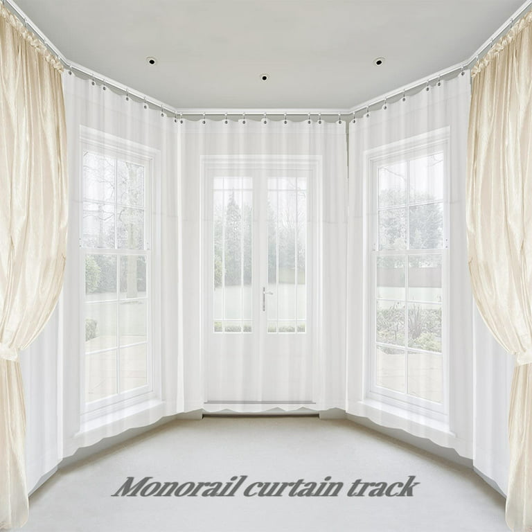 Flexible Curtain Track Rail Pole Windows Ceiling Mounted Cuttable