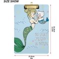 thumbnail image 3 of ZHANZZK Mermaid Mermaid Cat Clipboard Hardboard Wood Nursing Clip Board and Pull for Standard A4 Letter 13x9 inches, 3 of 8