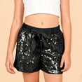 thumbnail image 2 of VUHXZWAF Girls Sequin Shorts Elastic High Waist Straight Leg Glitter Party Dance Shorts Size 5-6 Years, 2 of 4