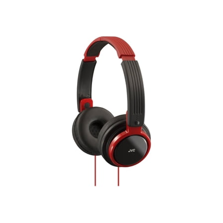 JVC Riptidz HA-S200 Headphone - Stereo - Red, Black - Mini-phone - Wired - 32 Ohm - 12 Hz 22 kHz - Gold Plated - Over-the-head - Binaural - Semi-open - 3.94 ft Cable