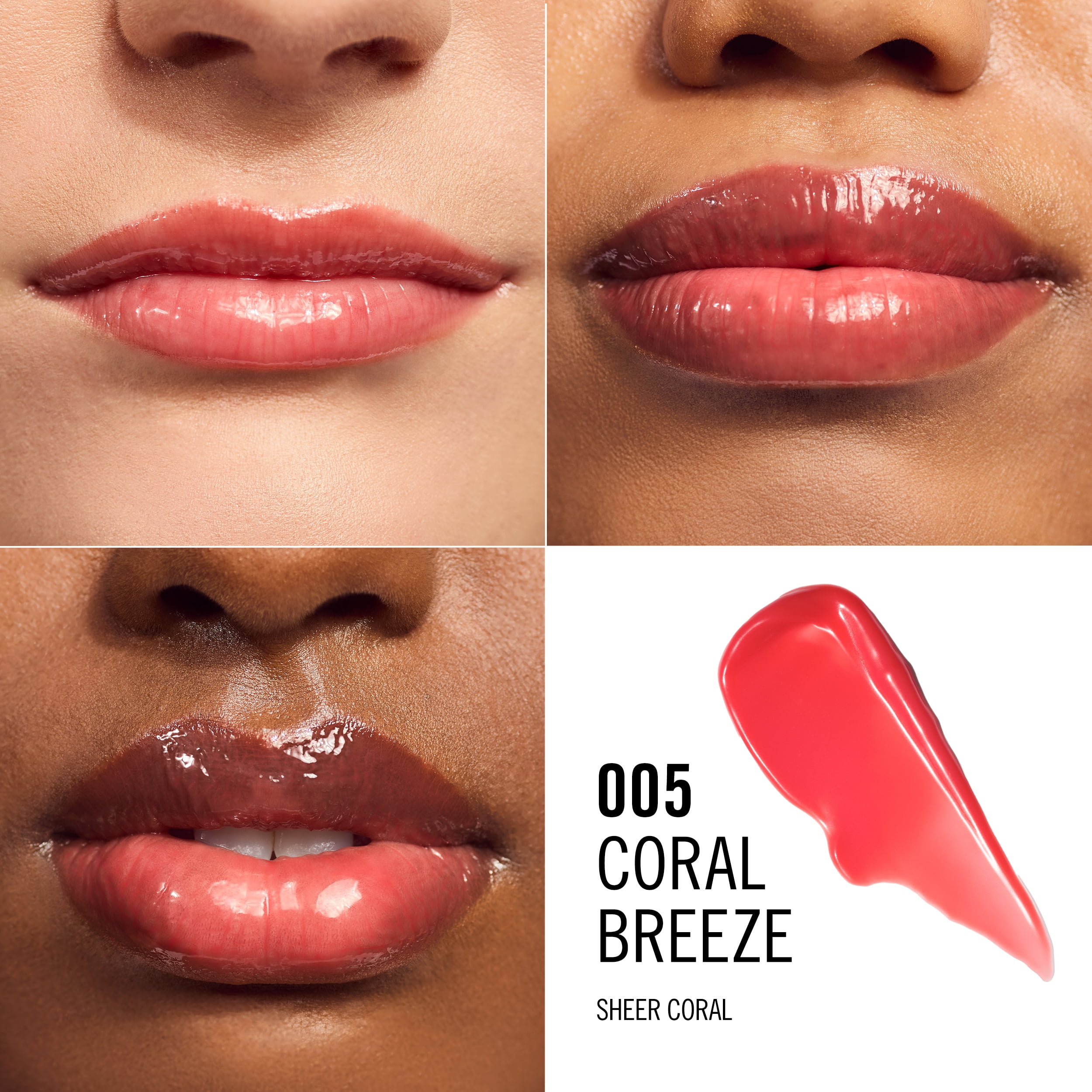 RIMMEL Oh My Gloss! Butter Me Up, 005 Coral Breeze, 0.5 fl oz