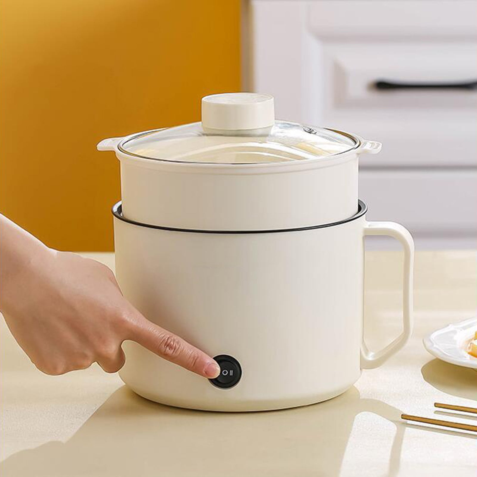 Electric rice cooker, small electric pot multifunctional household small soaking, cooking pot for dormitory, apartment 600W