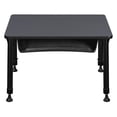 thumbnail image 6 of Regency 18.5x26 Rectangle Height Classroom School Desk with Book Storage- Grey, 6 of 9