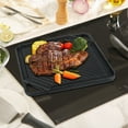 thumbnail image 5 of Uscover Cast Iron Reversible Grill/Griddle, 10 Inch Square Double Sided Non-stick Grill Pan for Stovetop and Single-Burner,Black, 5 of 11