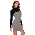 thumbnail image 3 of Women's Spaghetti Strap Geo Print Stripe Mini Cami Bodycon Dress, 3 of 5