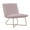 Blush Pink, variant on Mavis Accent Chair Upholstered in Gray Sherpa with Black Metal Legs
