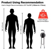 Yescom Medical Portable Folding Walking Stick with Seat Four Legged Travel Hiking Cane Chair Stool Eldely Care Aid