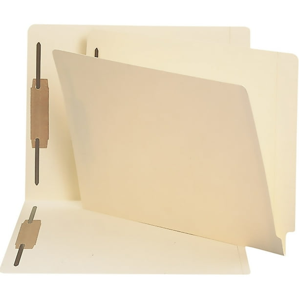 Smead Fastener File Folders with ShelfMaster Reinforced Tab, Manila
