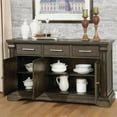 thumbnail image 3 of Furniture of America Lemieux Transitional Solid Wood 3-Drawer Buffet in Espresso, 3 of 6