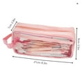 thumbnail image 2 of Pen Case Large Capacity Clear Pencil Case with Zipper Multicolor Plastic Pencil Case Visible Pen Box for Classroom Office, Teen Student College Travel Supplies, 2 of 3