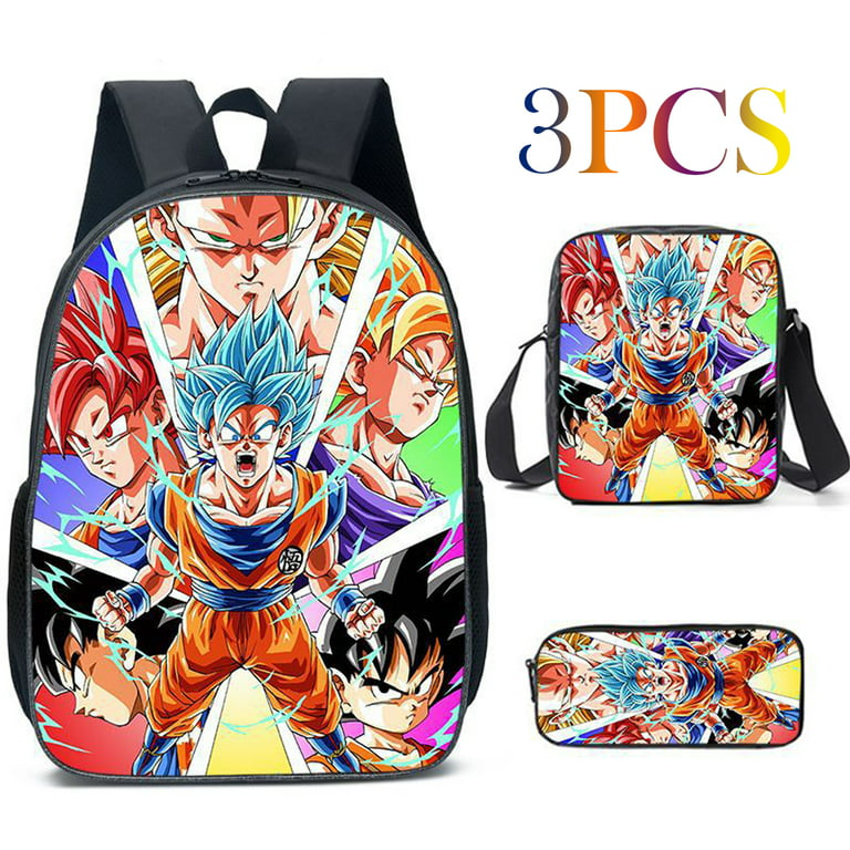 Dragon Ball Z Goku Backpack+Pencilbag Children's 3D Cartoon