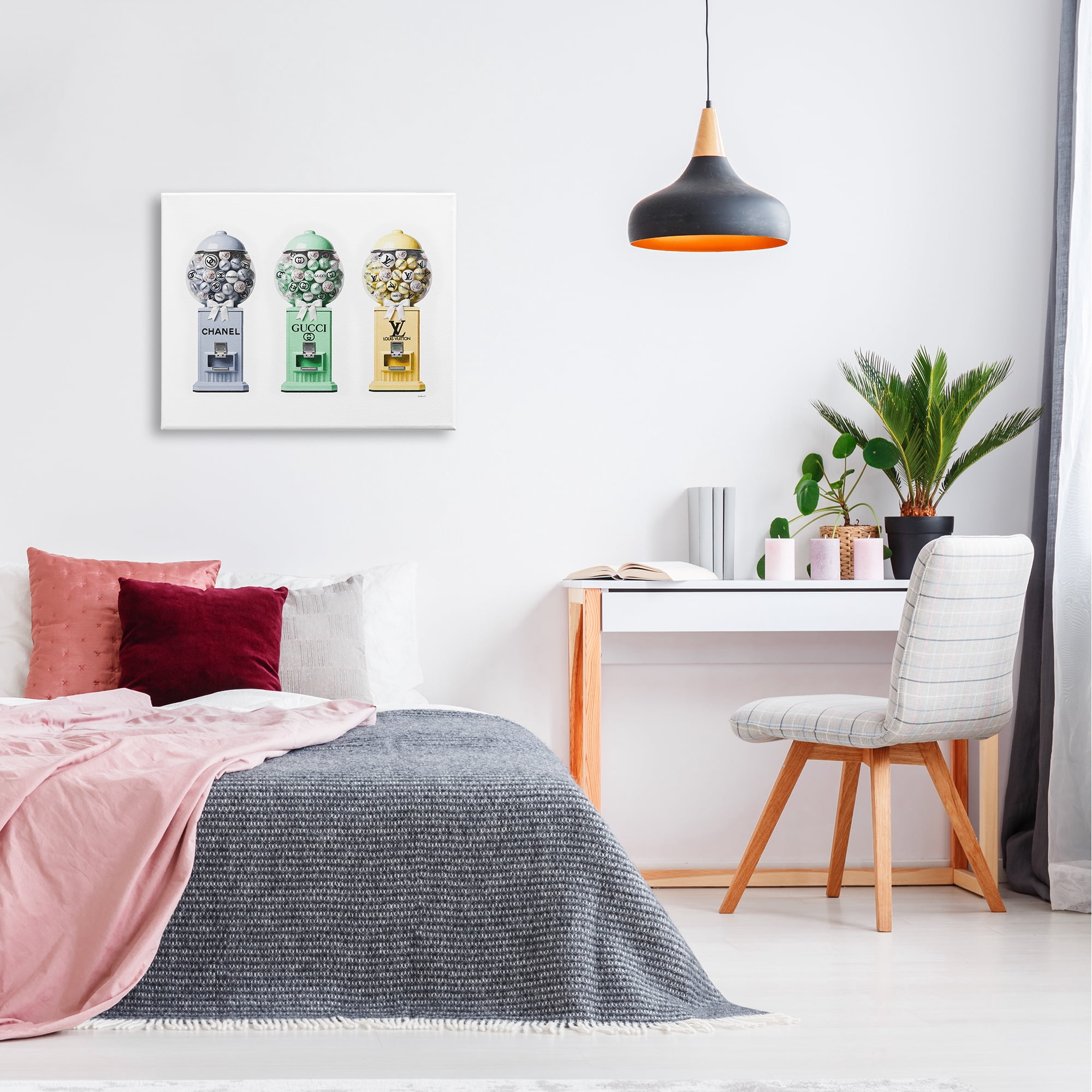Stupell Industries Pastel Gumball Machines Beauty & Fashion Painting Gallery Wrapped Canvas Art Print Wall Art, 30 x 24