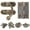 As shown, variant on LOLIPPYY Vintage Style Small Hinge Swing Arm Latch Set - Hasp Hinge Hardware Replacement Kit for Doors & Cabinets