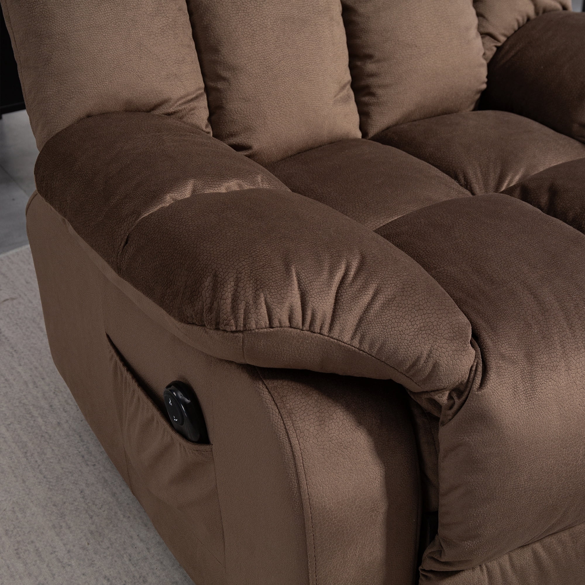 Aukfa Power Lift Recliner Chair Deep Seat Recliners with Infinite Position for Elderly Living Room, Brown