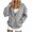 Gray-37, variant on Women's V-Neck Single-Breasted Knit Cardigan Loose-Fit Dropped-Shoulder Bell-Sleeve Jacket Relaxed-Style Basic Outerwear