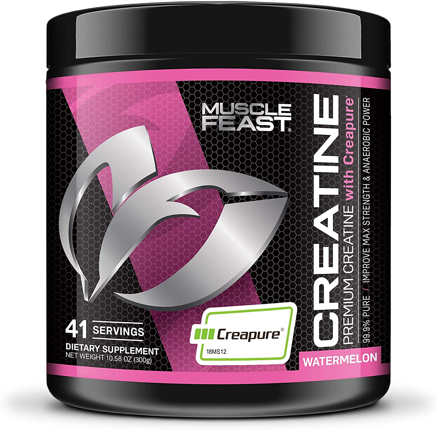 MUSCLE FEAST Creapure Creatine Monohydrate Powder, Premium