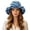 Blue, variant on Women Crochet Bucket Hat Cute Winter Ruffled Brim Floppy Cap Handmade Knit Cloche Hats Purple One Size