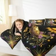 thumbnail image 4 of Manfei Son And Moon Full Size Comforter Sets,Gothic Theme Bedding Comforter Set,Gold Boho Flower Bedding Sets For Girl Boys,Ultra Soft Bedroom Decorative Reversible,3pcs, 4 of 8