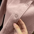 thumbnail image 4 of AUNVITO Women's Casual Thin Fleece Button-Up Jacket Long Sleeve Lightweight and Stylish, 4 of 8