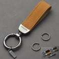 thumbnail image 1 of enjoywould Key Chain Minimalist Rust-resistant Anti-Lost Multi-purpose Faux Leather Car Keychain Handbag Accessory, 1 of 4