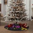thumbnail image 4 of Rateoe Mardi Gras with Flamingo Pattern Christmas Tree Skirt with Ties , Christmas Tree Decorations, Farmhouse Christmas Decor Xmas Holiday Decorations-48", 4 of 6