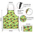 thumbnail image 3 of Green Chicken Rooster Sunflower Pattern Apron-Garden Aprons for Women with Pockets-Cotton Linen Waterproof Kitchen Cooking Gardening Aprons Adjustable for Kitchen,Cooking,BBQ and Salon 33x27 Inch, 3 of 7