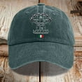 thumbnail image 2 of PMVFHDE Women's Washed Distressed Denim Printed Baseball Cap With Print Casual Style Green, 2 of 3