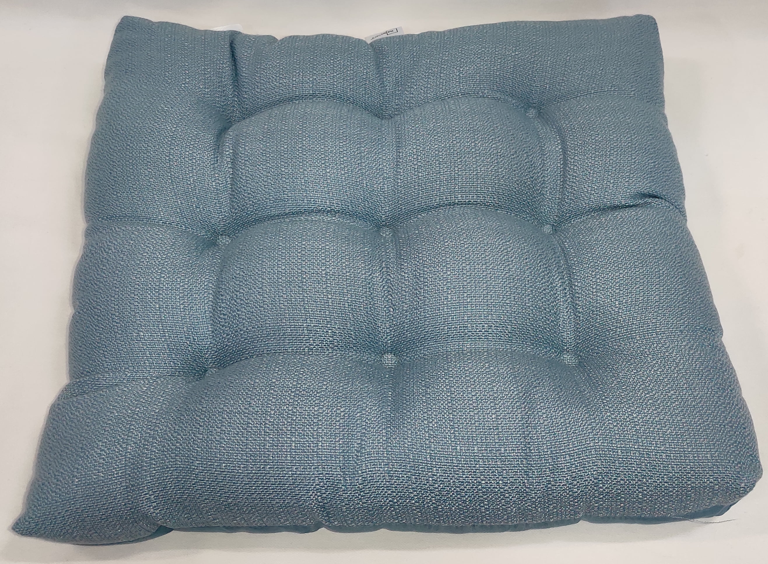 Mainstays Textured Chair Cushion, Blue Essence, 1-Piece
