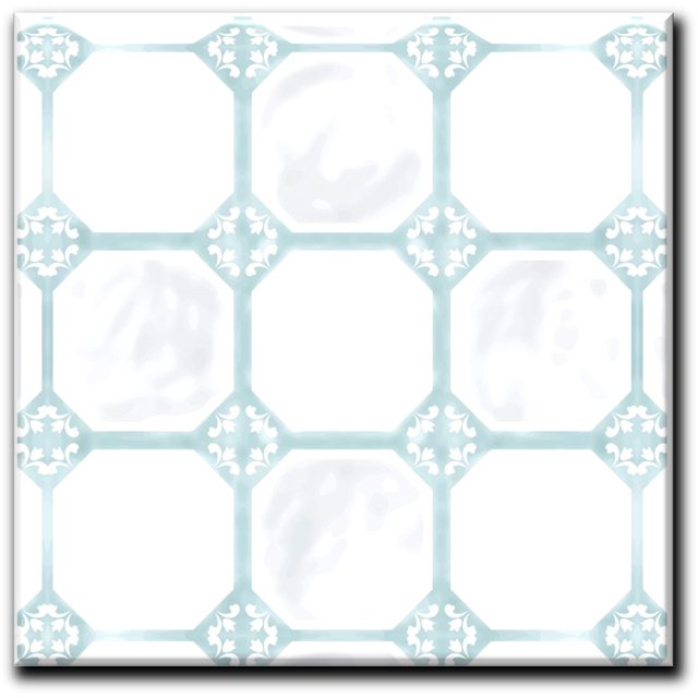 Cuadro Canva Listo Para Colgar Tipo Galería Mosaico Aqua 80X80 cm