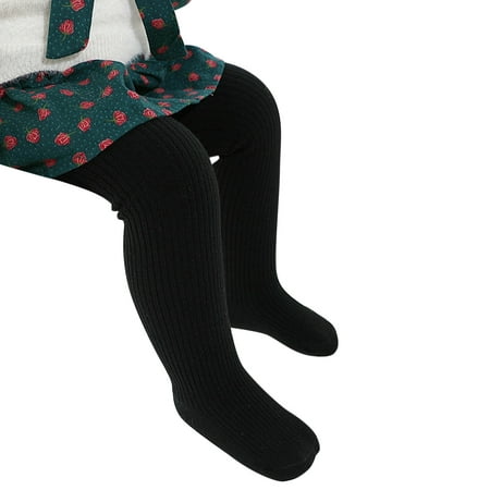 

Baby Girls Cotton Solid Warm Fleece Knit Leggings Pantyhose Stretchy Basic Pants Socks Pantihose For Winter Stocking