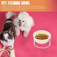 thumbnail image 1 of SKISUNO 1 Set Raised Dog Bowl Beige Iron Elevated Design Pet Water Dish, 1 of 6