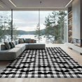 thumbnail image 2 of ODIKA 6'x9' Ultra-Soft Area Rug, Flying Bats Buffalo Plaid Design Doormat Halloween Porch Accent None Washable, Bare feet friendly, Silk-Touch for Guest Room, Bedroom, 2 of 7