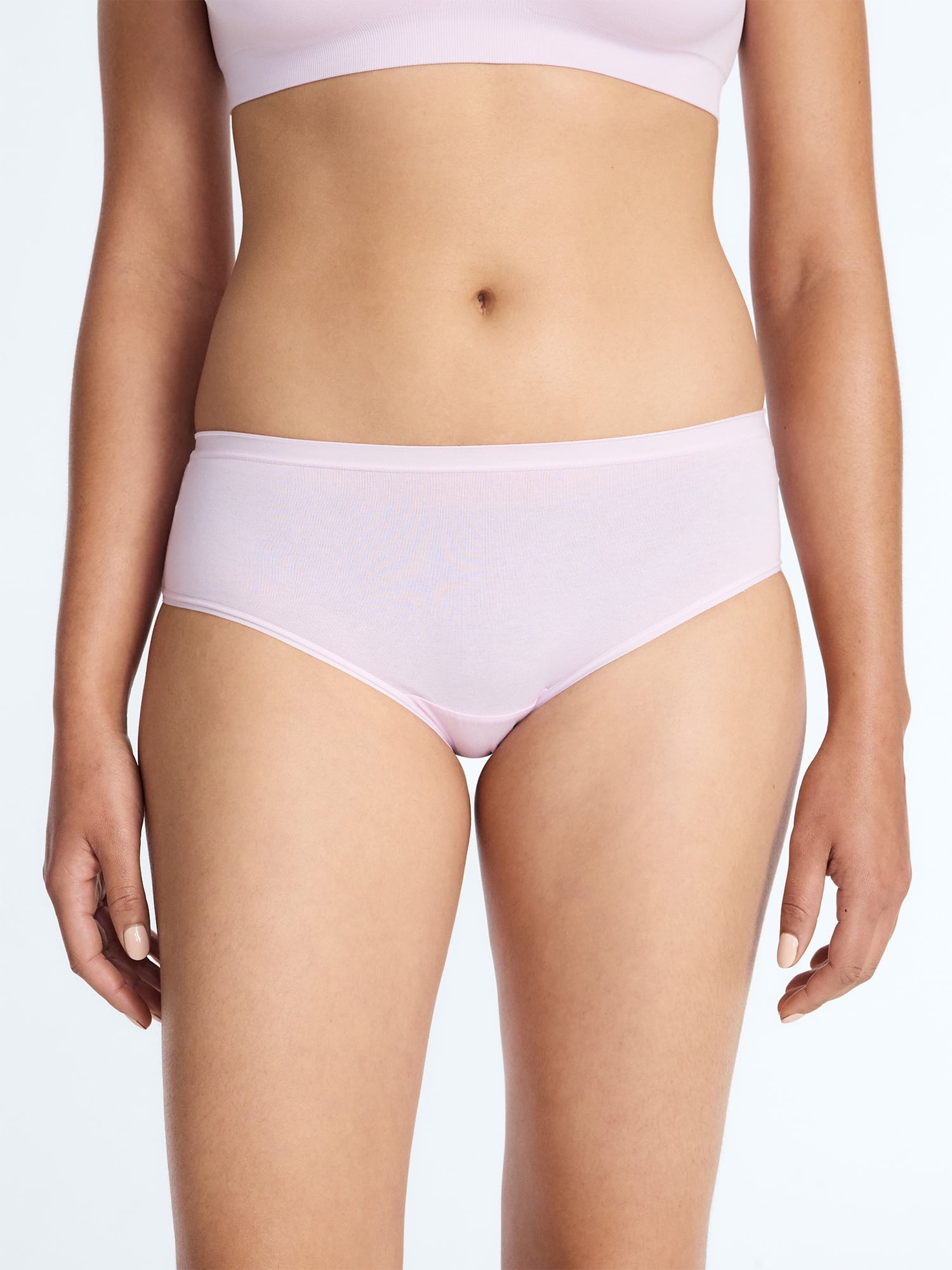 Joyspun Women's Cotton-Blend Hipster Panties, 6-Pack, Sizes S-XXXL