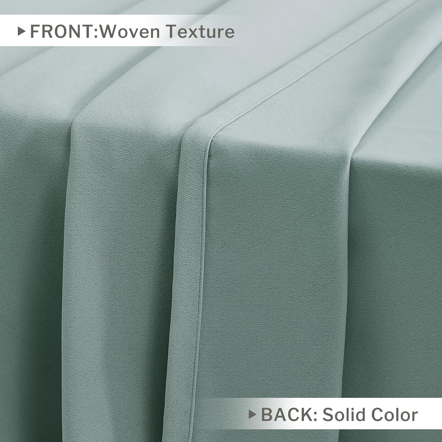 Blackout Curtains for Bedroom Cotton Textured Curtains 2 Panels Set Grommet Window Curtains for Living Room Thermal Insulated Privacy 100% Blackout Drapes