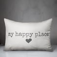 thumbnail image 2 of Creative Products My Happy Place White and Grey 14x20 Indoor / Outdoor Pillow, 2 of 2