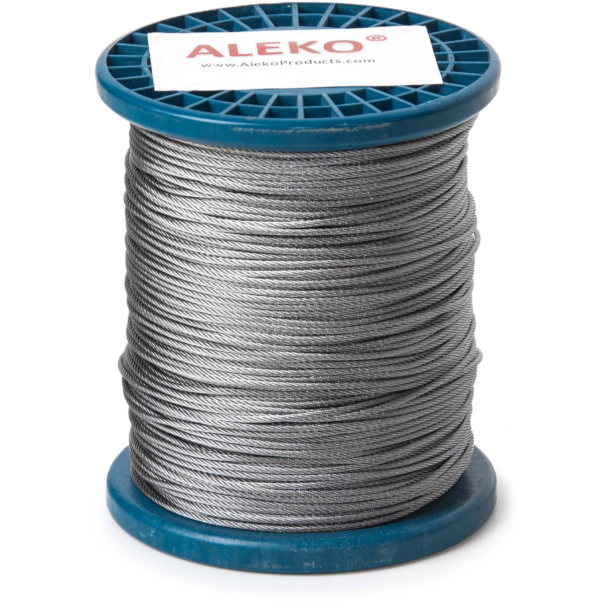ALEKO Steel Cable 1/16 Inch 7X7 304 Stainless Aircraft Wire Rope 500 Feet 