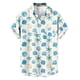 thumbnail image 4 of Blusa y camisa de manga corta con cuello vuelto para hombre, blusa informal de moda con cuello vuelto, blusa estampada de manga corta con botones, blusa de poliéster para hombre, 4 of 6