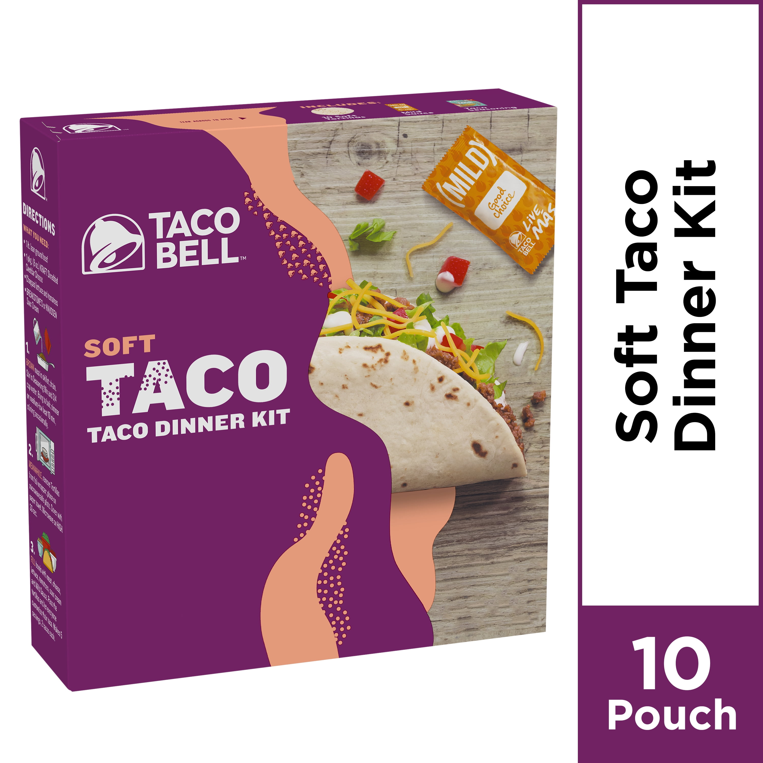 Taco Bell Soft Taco Dinner Kit, 14.6 oz Box