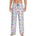 thumbnail image 1 of Balery Butterflies on Polka Dots Pantalones de pijama para hombre, pijama ultraligero, pantalón de descanso-Medium, 1 of 6