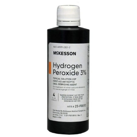 Mckesson 23-F0010 Hydrogen Peroxide 3% 4 oz Bottle (Pack of 3)