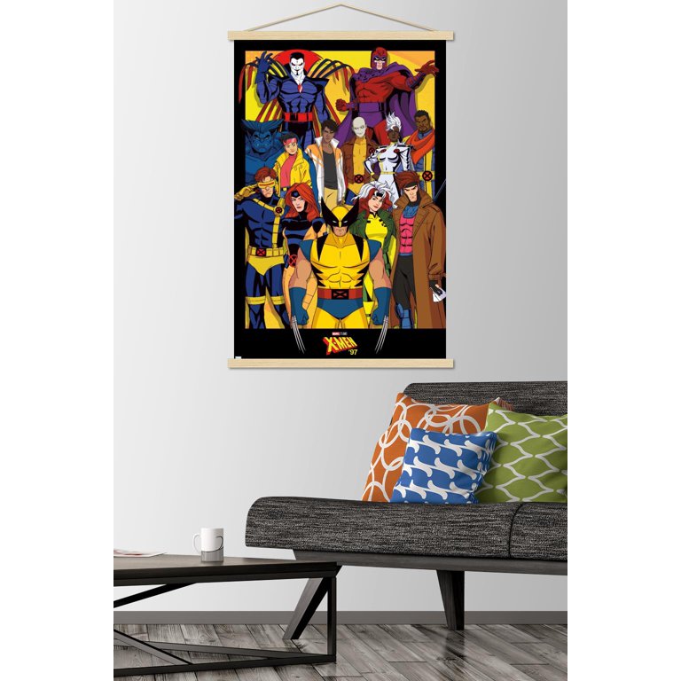 エックスメン　アートパネル Marvel X-Men '97 - Characters Wall Poster with Magnetic Frame