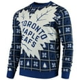 thumbnail image 2 of Toronto Maple Leafs NHL Big Logo Checker Ugly Christmas Sweater, 2 of 2