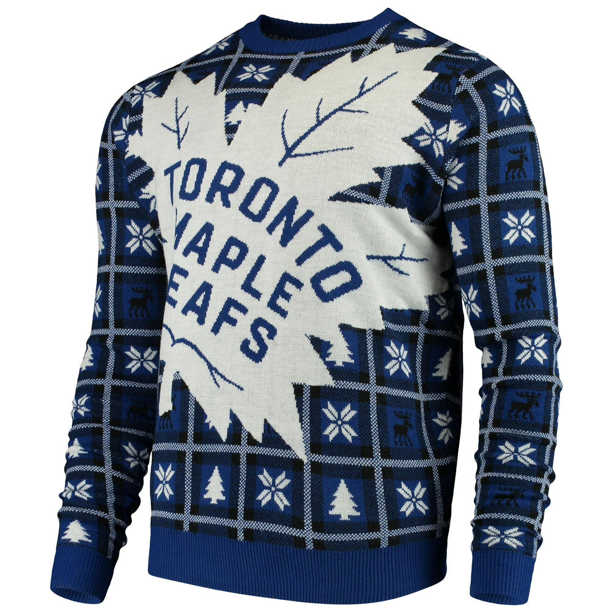 Personalized NHL Toronto Maple Leafs Elk Pattern Ugly Christmas