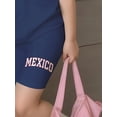 thumbnail image 5 of HAYIMI Child Girls Outfit Sets Mexico Letter Print O-Neck Short Sleeve Tops With Shorts Casual Summer Toddler Kids Clothes Sets , Blue, 5 of 5