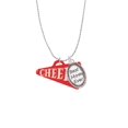 thumbnail image 2 of Delight Jewelry Acrylic 1.25" Red Cheer Megaphone Best Mom Ever Charm Necklace, 2 of 4
