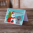 thumbnail image 2 of Caroline's Treasures Snowman with Weimaraner Christmas Greeting Cards with Envelopes, 5" x 7" (8 Count), 2 of 2