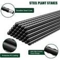 thumbnail image 4 of Lilypelle Plastic Garden Fence Roll, 40in x 100ft Snow Fence with 30 Steel Stakes, Reusable Temporary Safety Fencing Netting Animal Barrier for Dogs Poultry Deer Backyard, Black, 4 of 6