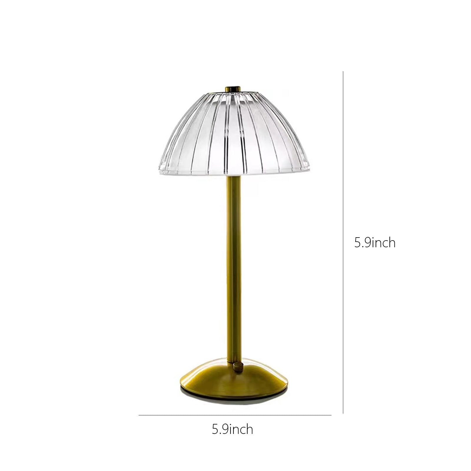 Hvmvliv Desk Lamp Pumpkin Shaped Table Lamp White Acrylic Frosted Shade Bedside Lamp, LED Lamp, Decorations Lamp, Reading Lamp(Gold)