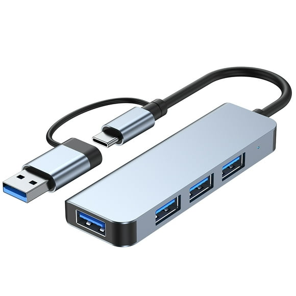 Amdohai Type C to USB 3.0 Hub 4 Ports 4-in-1 Docking Station Ultra Slim USB Splitter Plug and Play Compatible with MacBook Pro/Air Surface Pro PS4 XPS PC Flash Drive