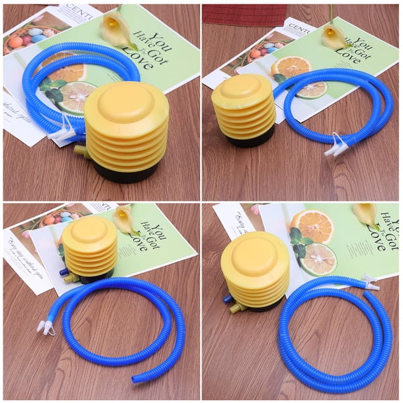 OFFIGAM Plastic Air Pump with Long Hose and Dual Nozzles for Balloon Inflation and Deflation